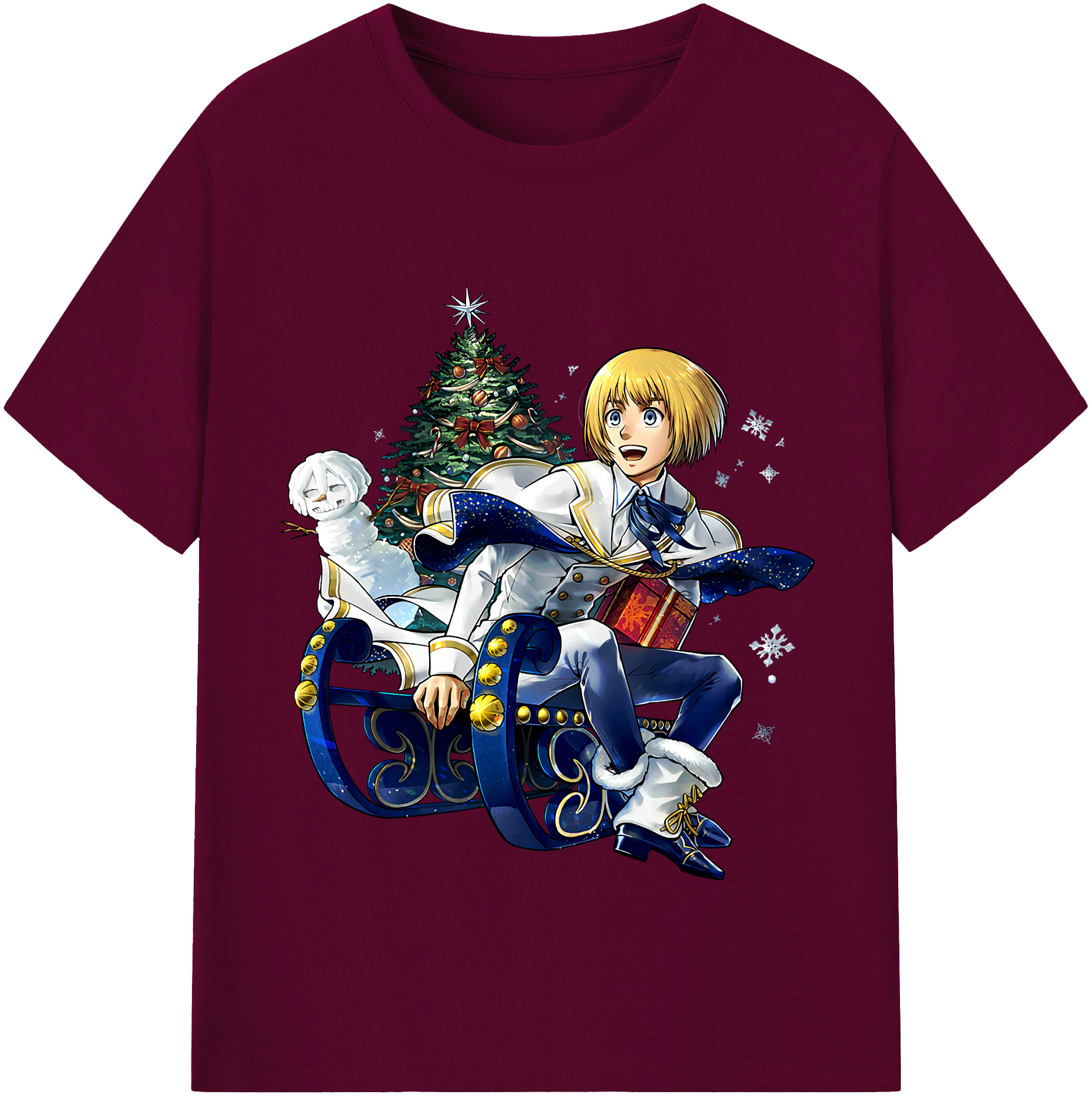 （画像用） 進撃の巨人 アルミン·アルレルト Attack on Titan Armin Arlert レディースカジュアルプリントTシャツ（綿100％）